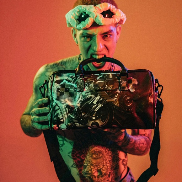 SPRAYGROUND BAG SHARKINATOR 3 MINI Duggle GREY - Picture 3 of 11